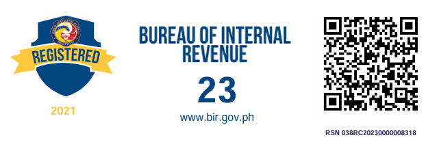 BIR Registration Seal Badge — RSN 038RC20230000008318