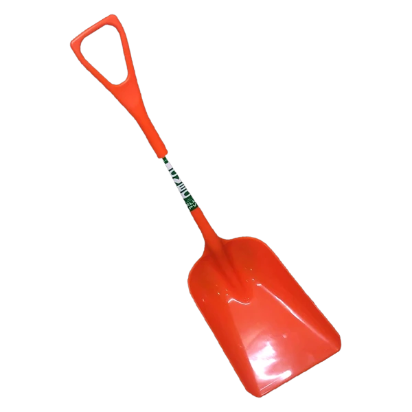 Tombo PVC Scoop small, orange food-grade scoop with molded D-grip